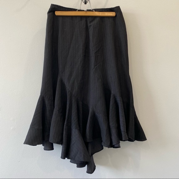 LOUBEN Ruffled Pinstripe Skirt - Picture 2 of 7